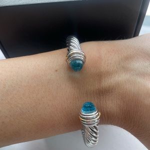 David Yurman Cable bracelet 7mm topaz